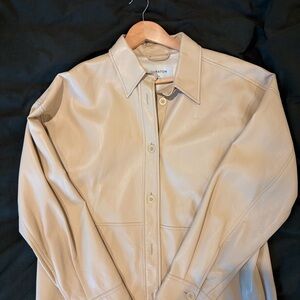 Aritzia Babaton Cream Vegan Leather Pelli Shirt/Jacket M